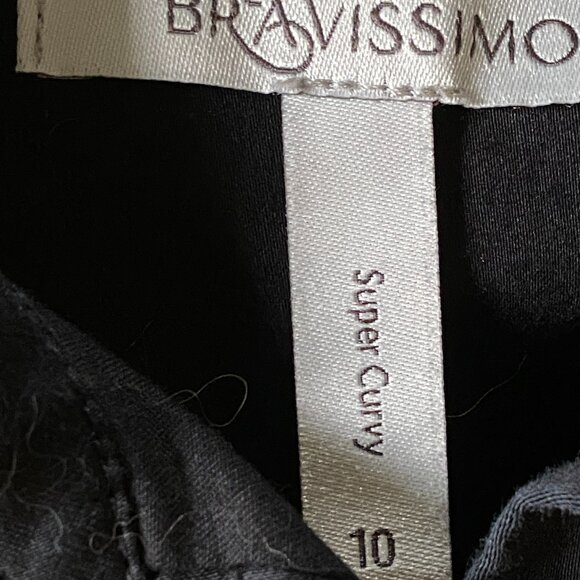 Bravissimo Button up top, blouse 10 UK/ 6 US Super Curvy, Black - Picture 4 of 4